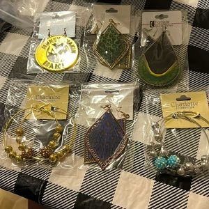 All different kinds of earrings